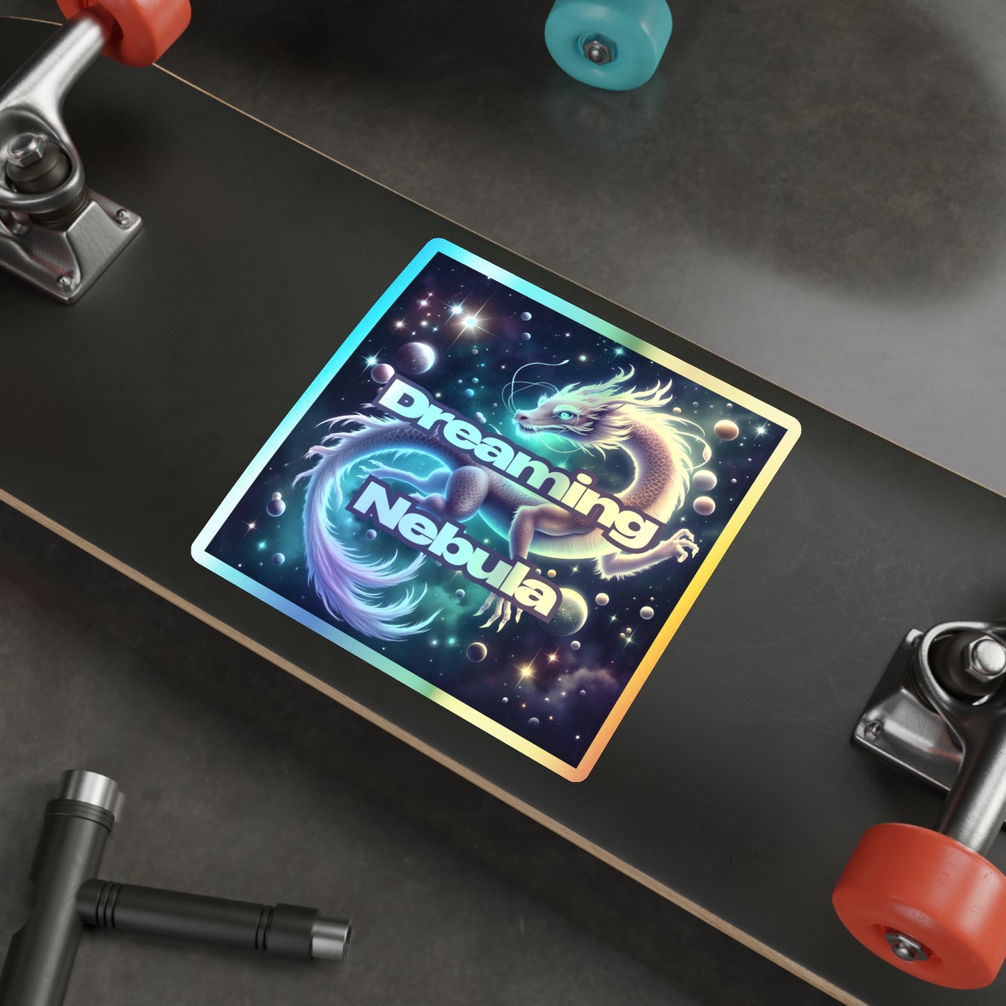 Holographic Stickers - Cosmic Dragon