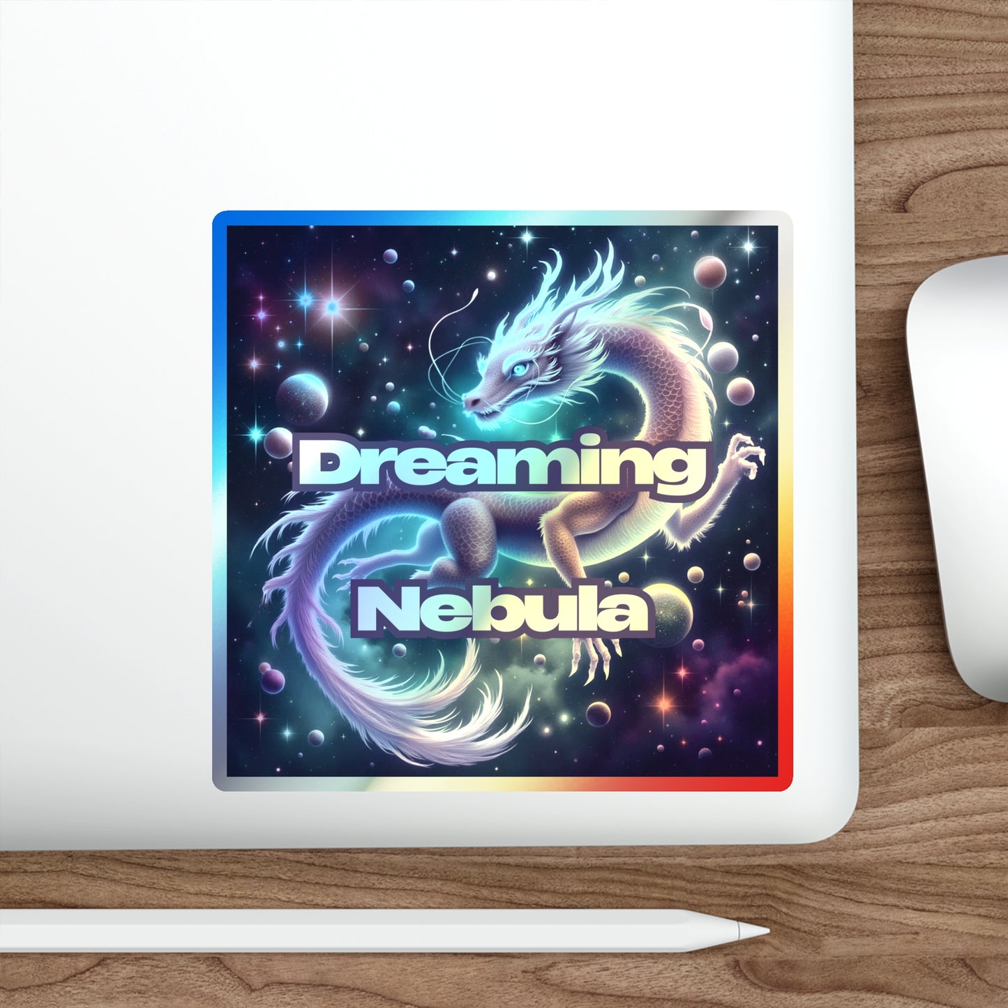 Holographic Stickers - Cosmic Dragon