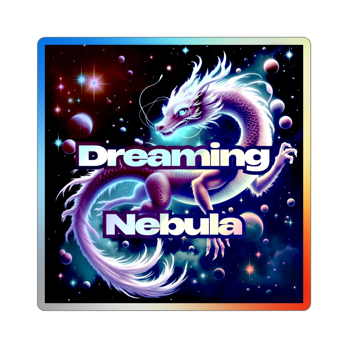 Holographic Stickers - Cosmic Dragon