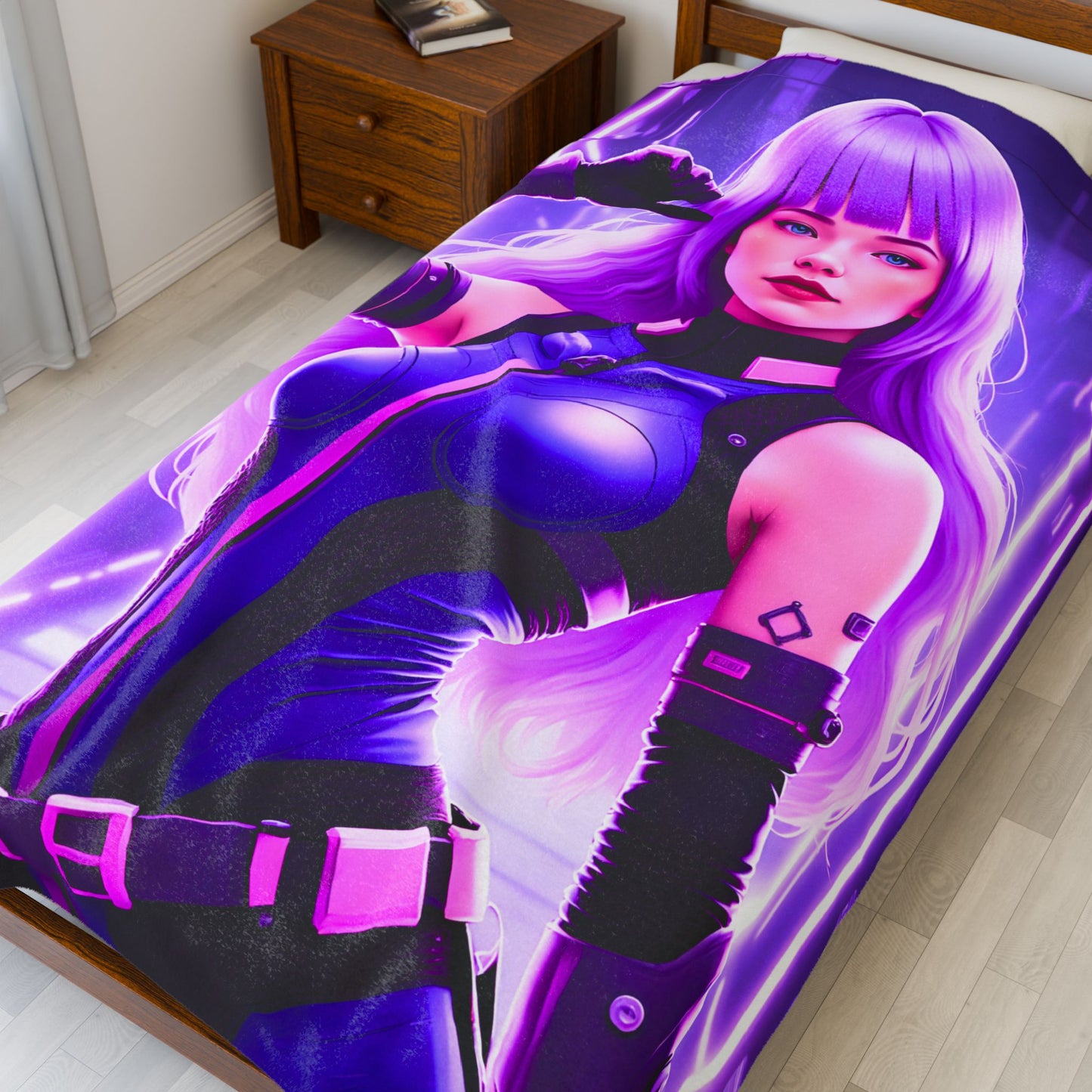 Velveteen Plush Blanket - Futuristic Cozy Throw with Stylish Design