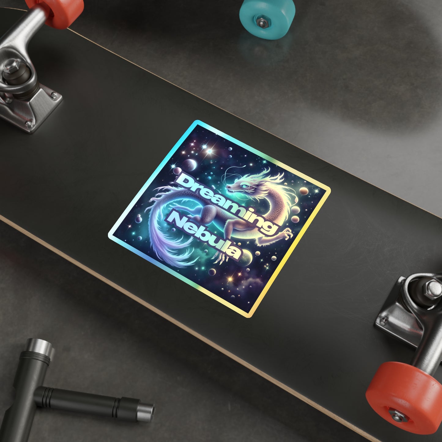 Holographic Stickers - Cosmic Dragon
