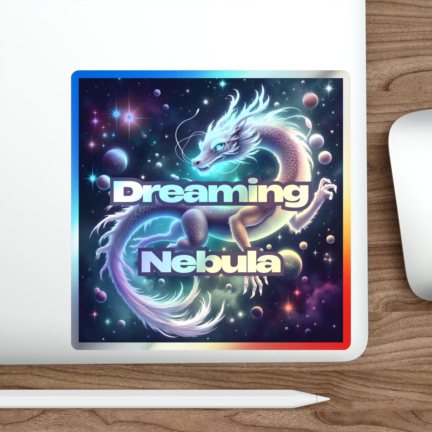 Holographic Stickers - Cosmic Dragon