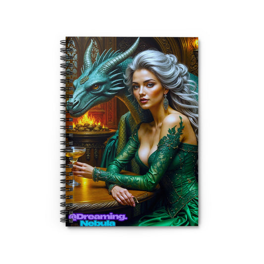 Enchanting Dragon - Ruled Line Spiral Notebook for Fantasy Lovers